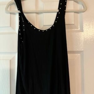 Vici Black Embellished Backless Tank Top